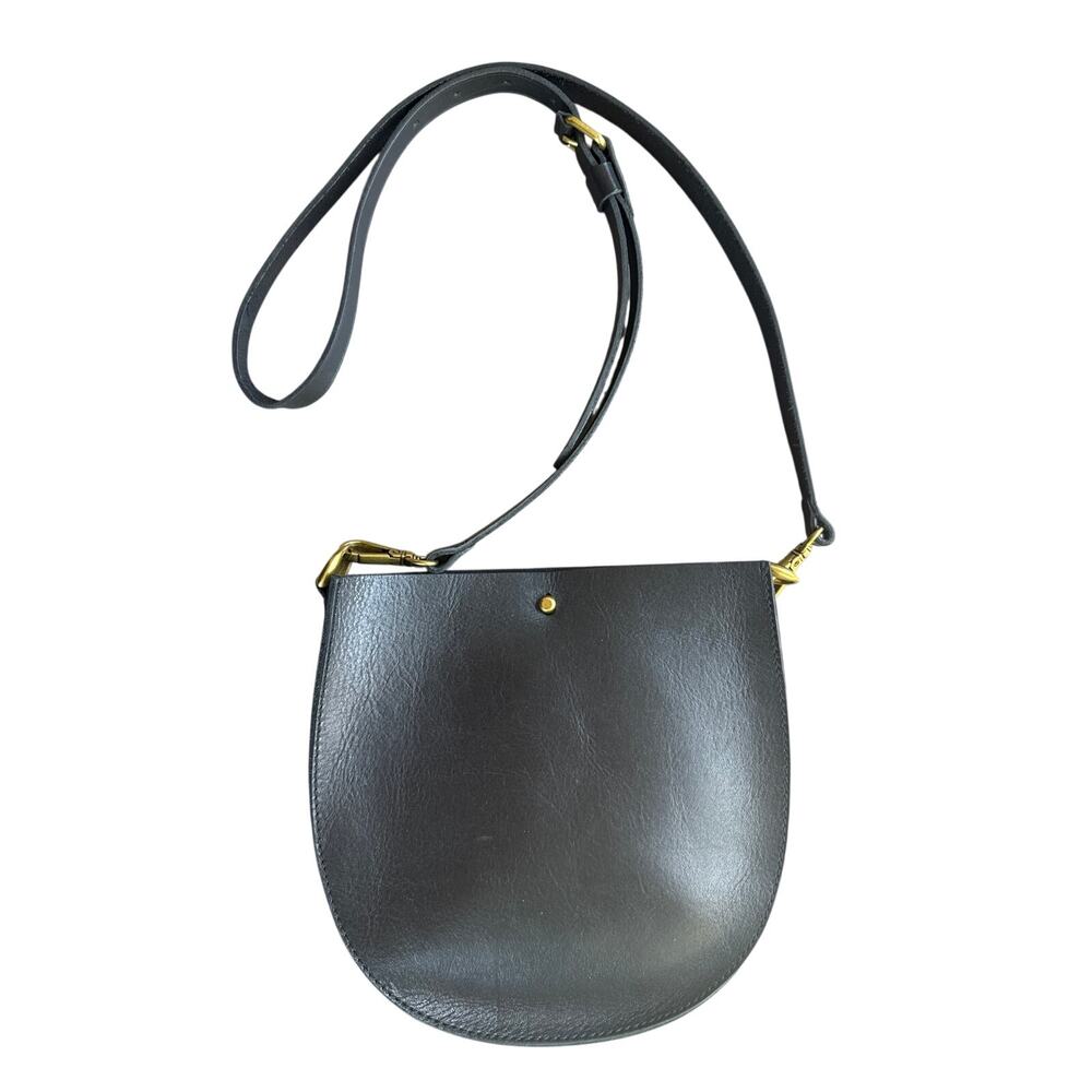 Madewell The Small Transport Saddlebag Black Leather Crossbody Bag Classic